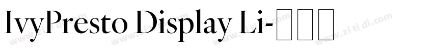IvyPresto Display Li字体转换